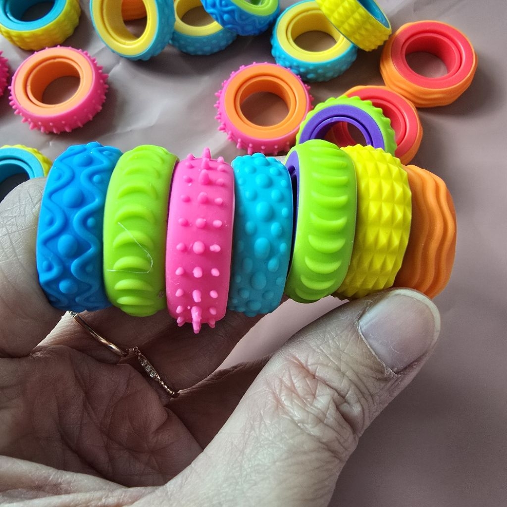 Silicon Rotating Fidget Ring Spinner | Shopee Singapore