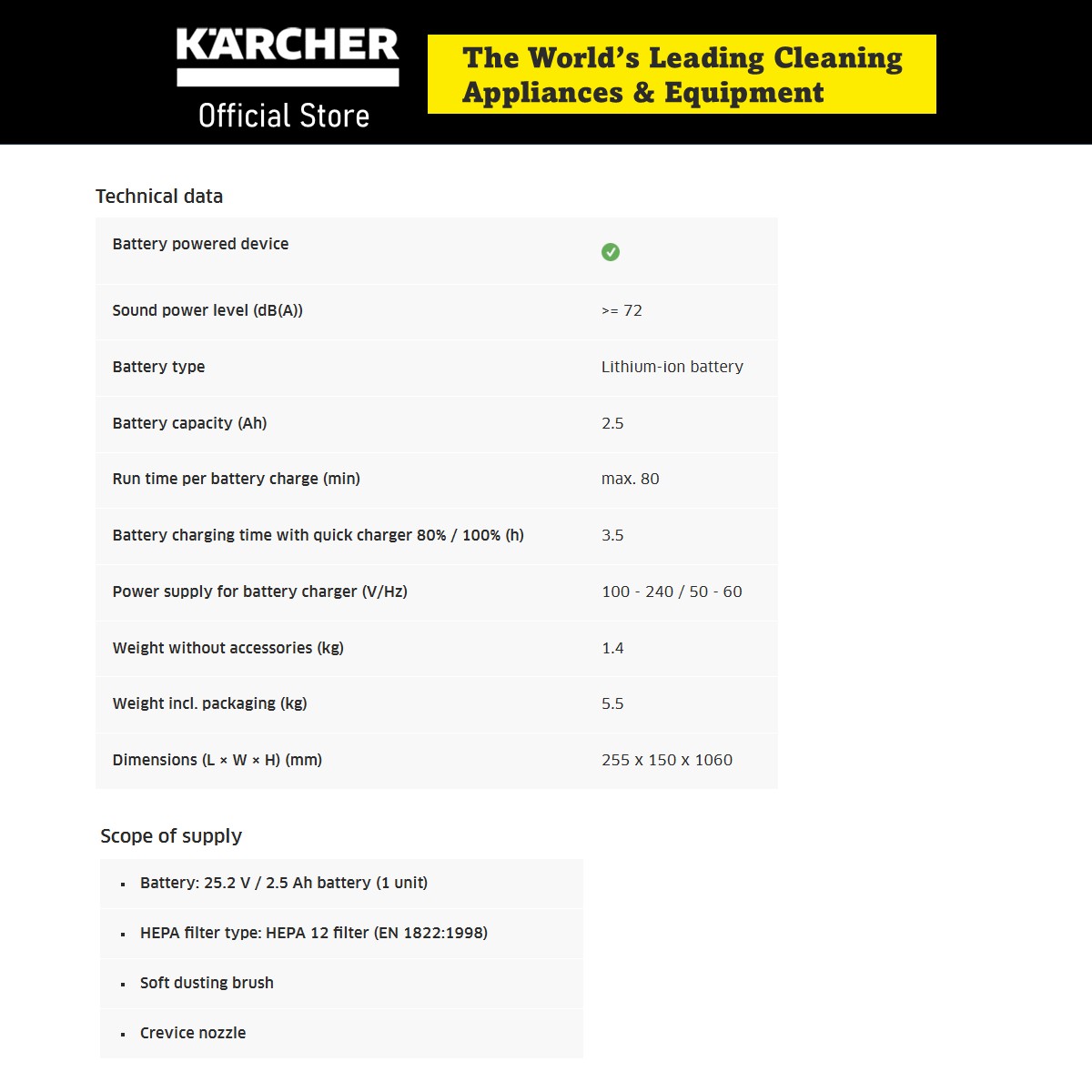 KARCHER VCS 5 Cordless Handheld Vacuum Cleaner | Shopee Singapore