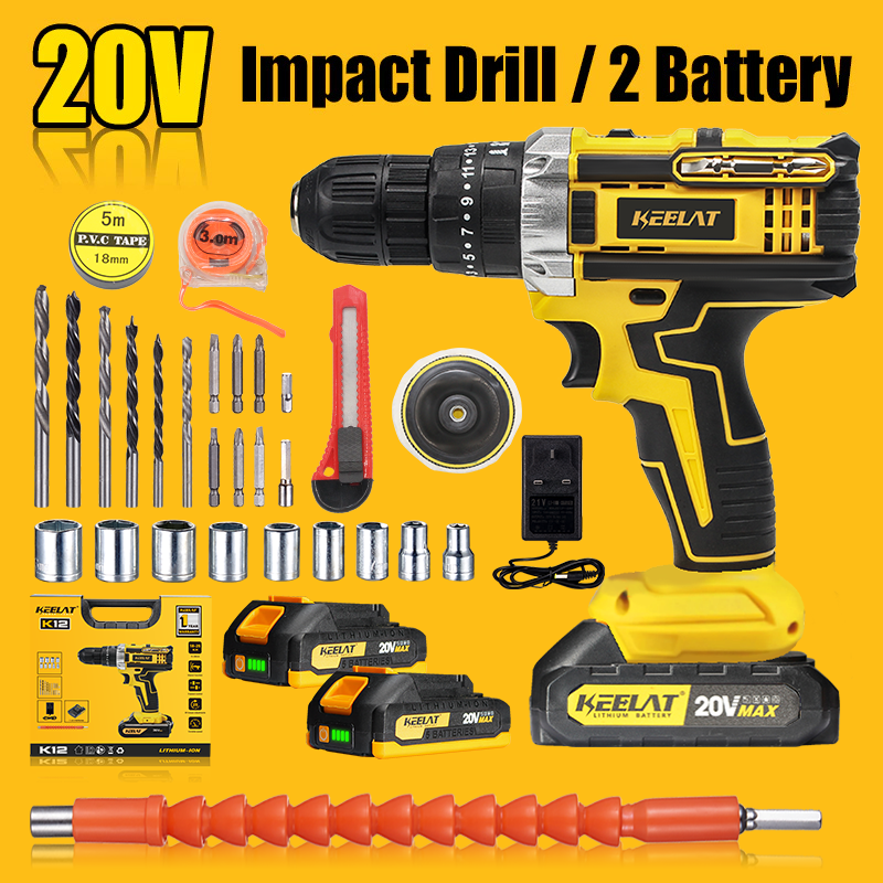 KEELAT 2 in 1 Car Polisher Crodless Electric Drill Car Polishing ...