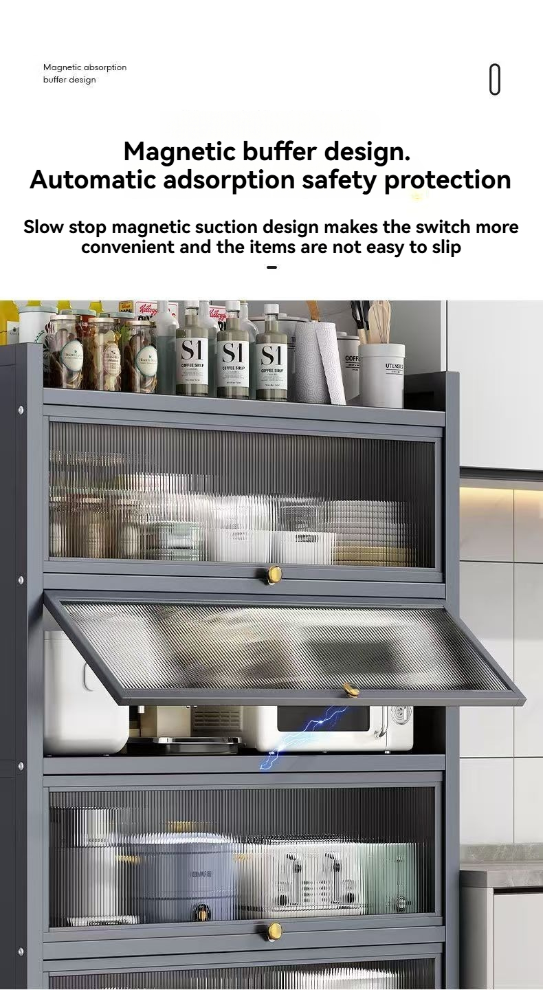 【Singapore Spot】Dust-proof storage cabinet kitchen storage cabinet ...