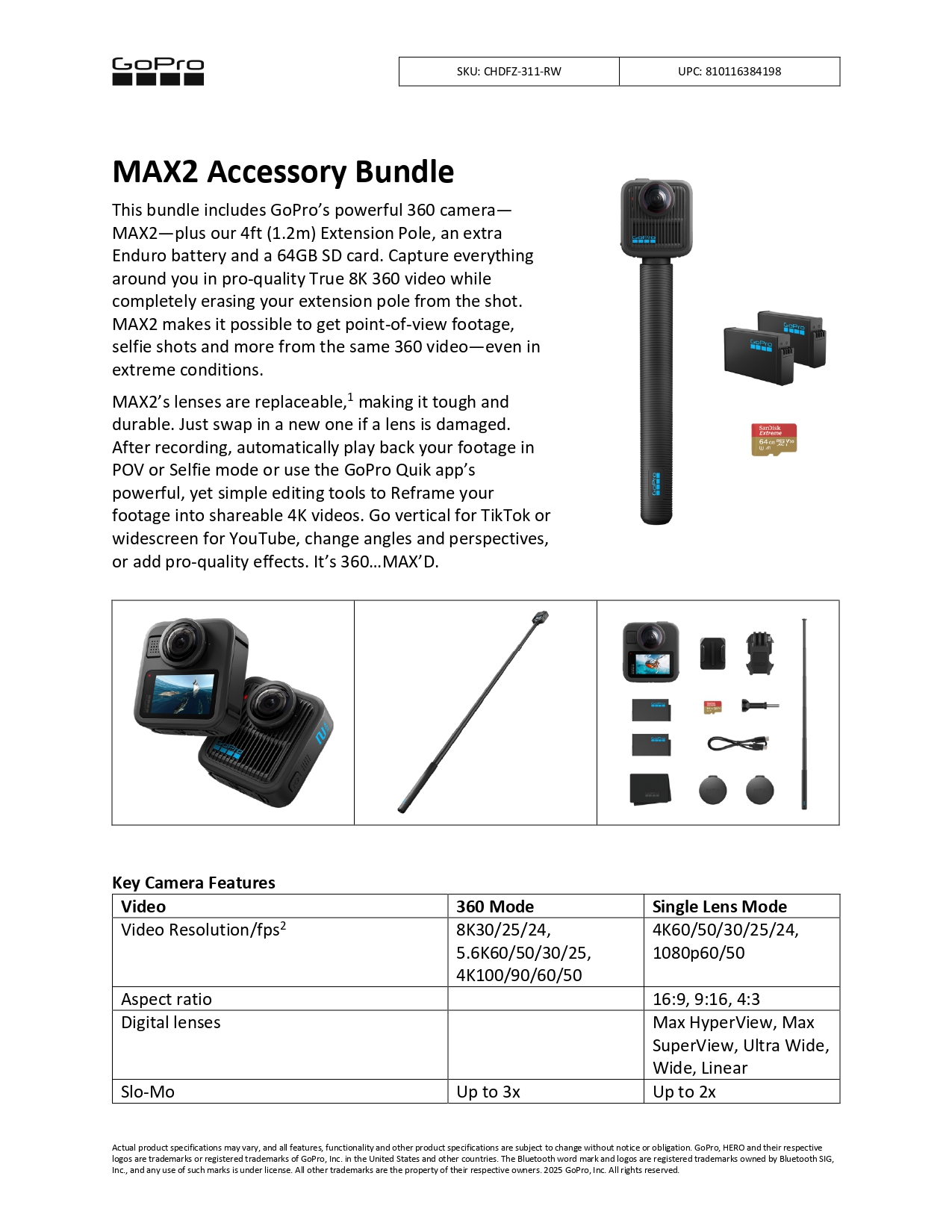GoPro MAX 2 + Accessories Bundle (The perfect 360 setup) | Shopee Singapore