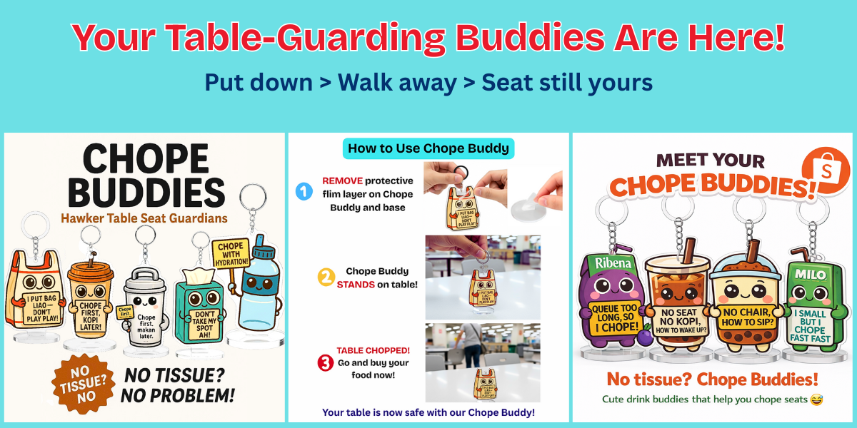 [SG Seller] Chope Table Mascot |Table Chope Sign |Chope liao |Chope ...