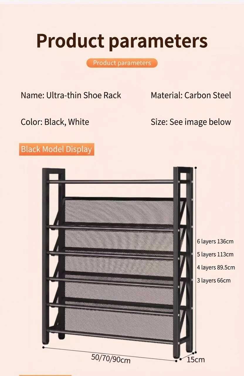 Shoe Rack 3/4/5 Layers Metal Mesh Shoe Rack Organizer Heavy Duty Metal ...