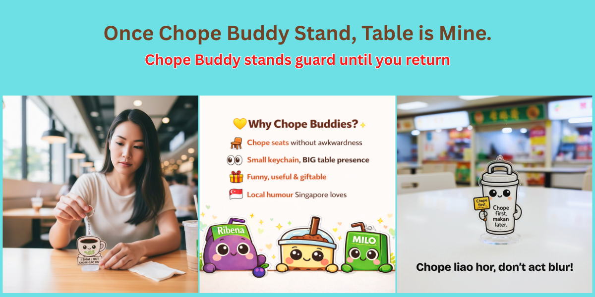 [SG Seller] Chope Table Mascot |Table Chope Sign |Chope liao |Chope ...