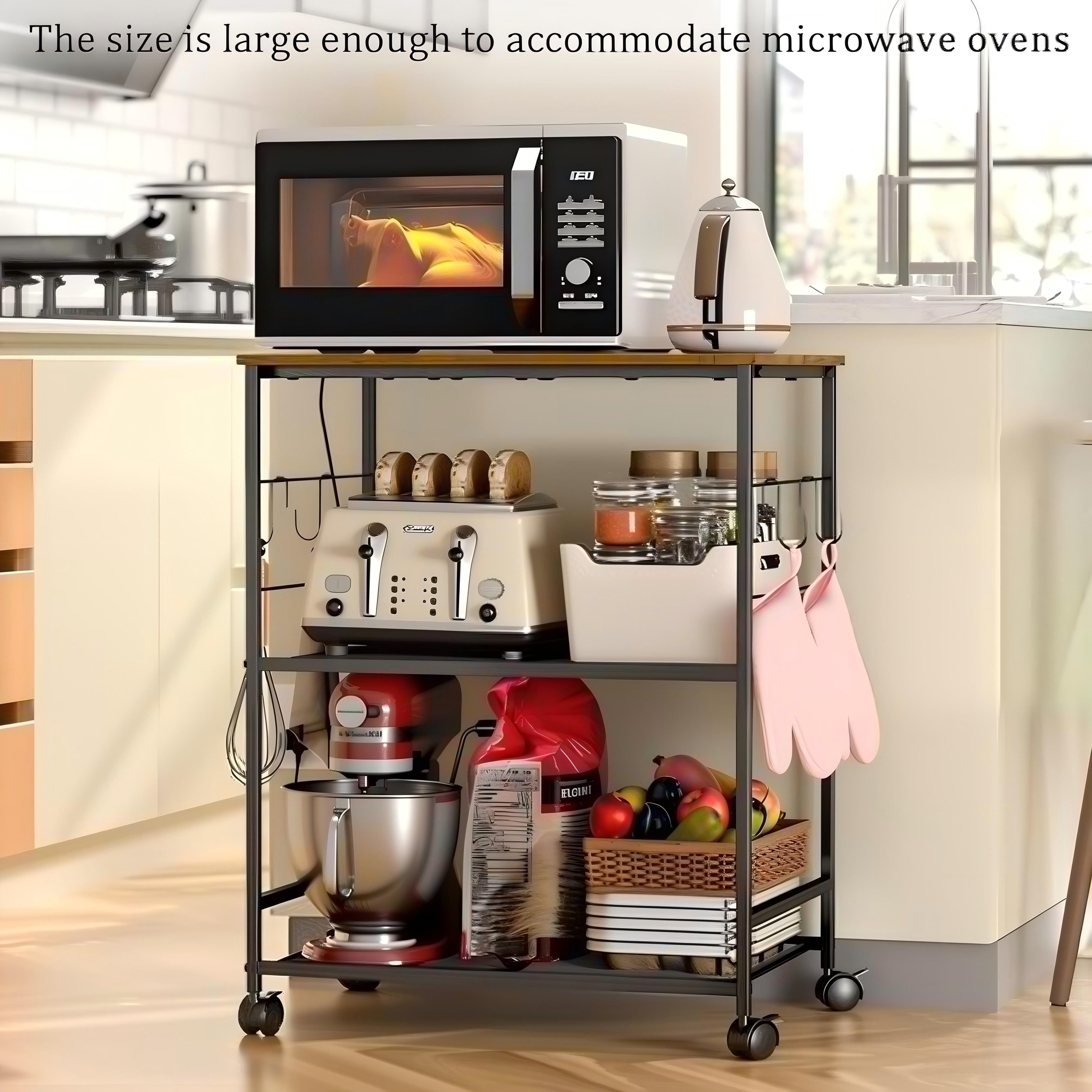 SNB Multipurpose Kitchen Storage Rack With Wheel Microwave Oven Shelf ...