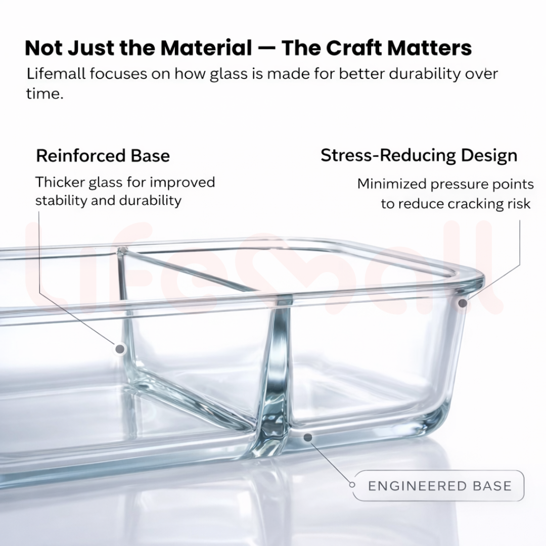 LifeMall - Glass Food Container | Glass Lunch Box |Microwaveable BPA ...