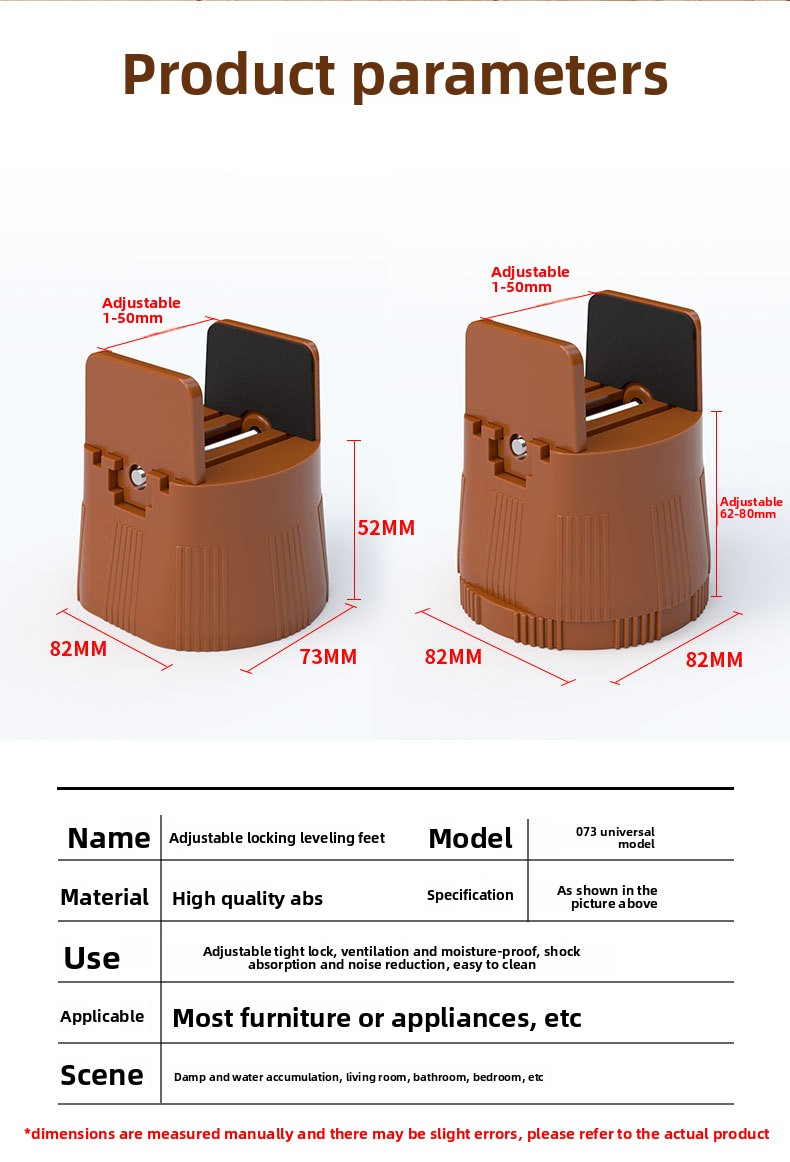 【SG】4PCS Adjustable Increase Table Height Foot Pad Furniture Legs ...