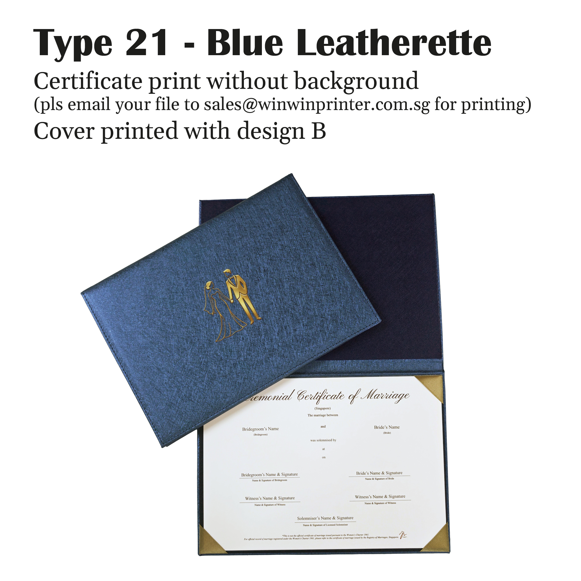 Printing of ROM Ceremonial Certificate of Marriage/Official Marriage ...