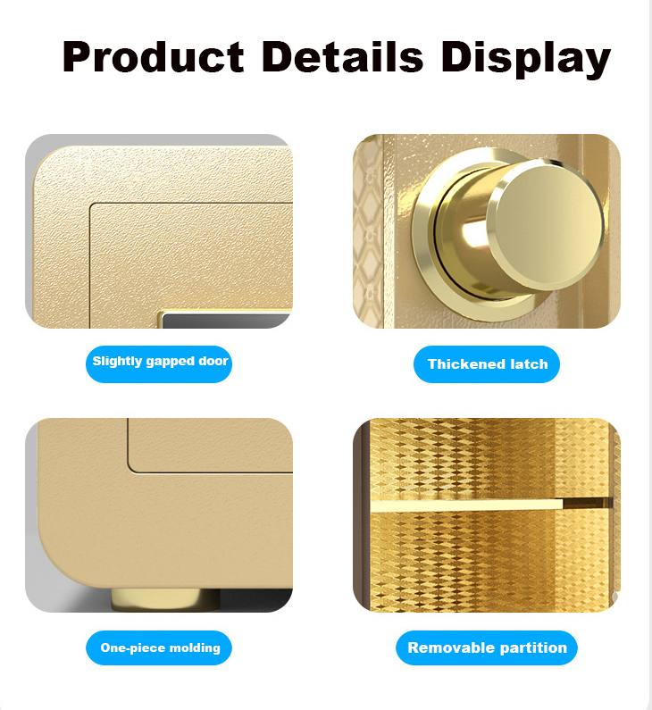 Fingerprint/Password+Key Safe Home Electronic Password Safe Anti-Theft ...