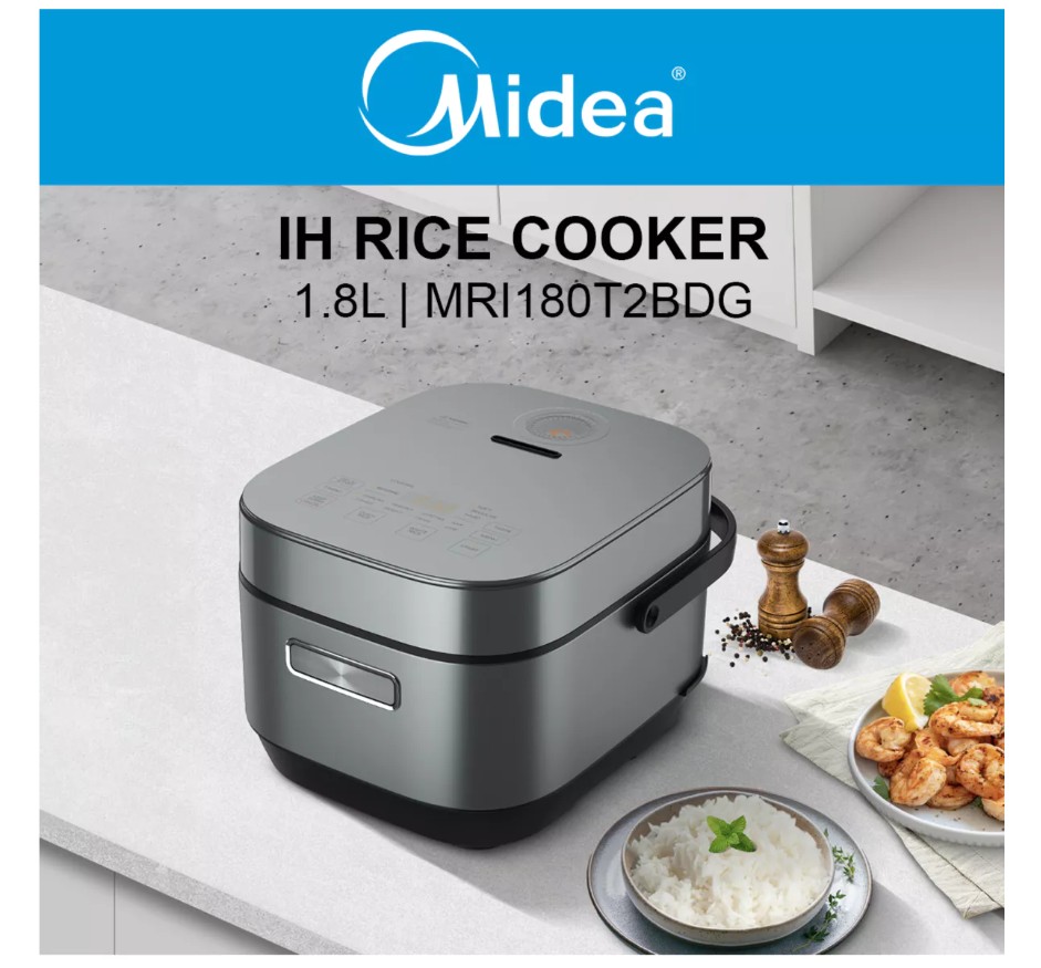 Midea MRI180T2BDG IH Rice cooker 1.8L | Shopee Singapore