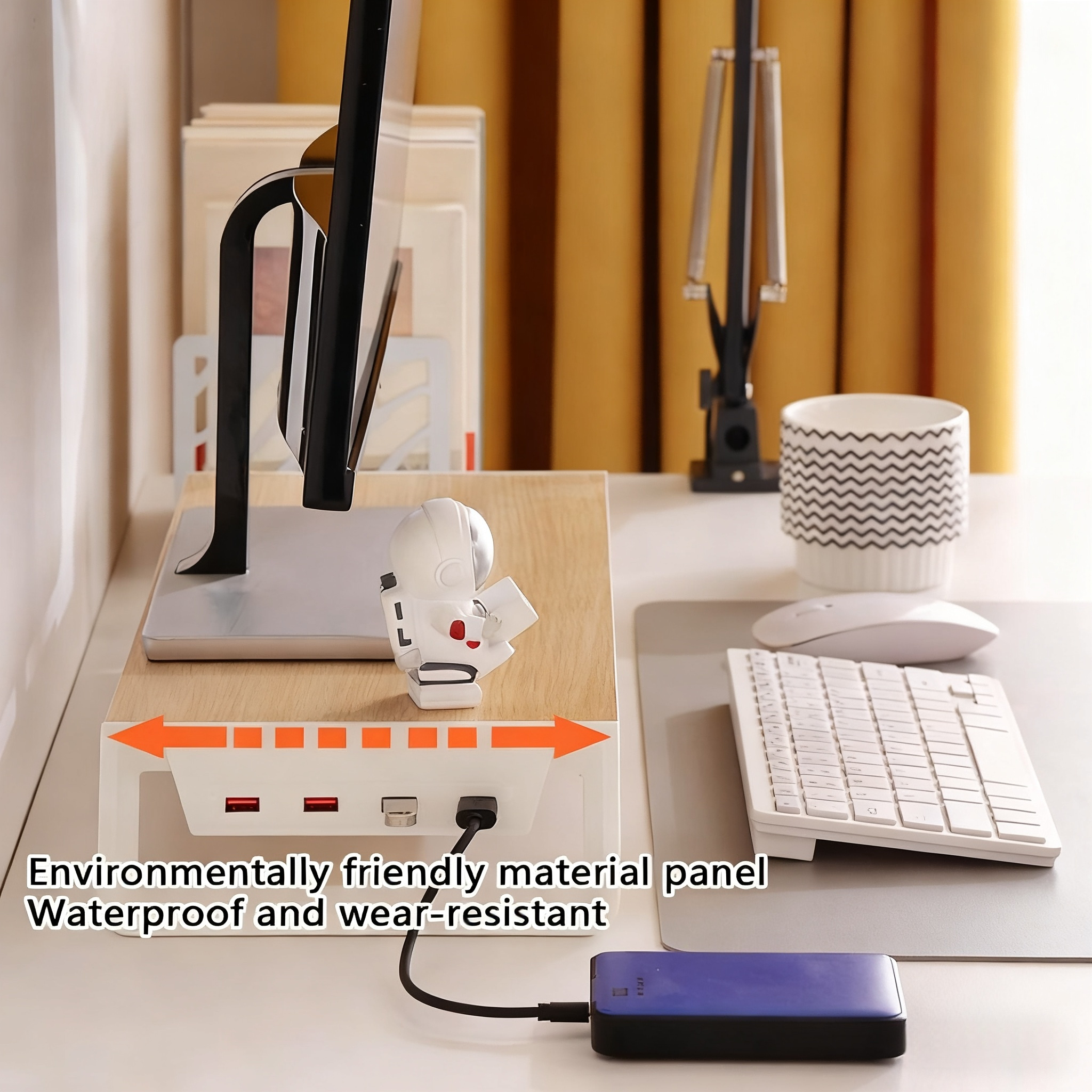 【SG STOCK】Elevated Monitor Stand with USB Ports - Desktop Computer ...