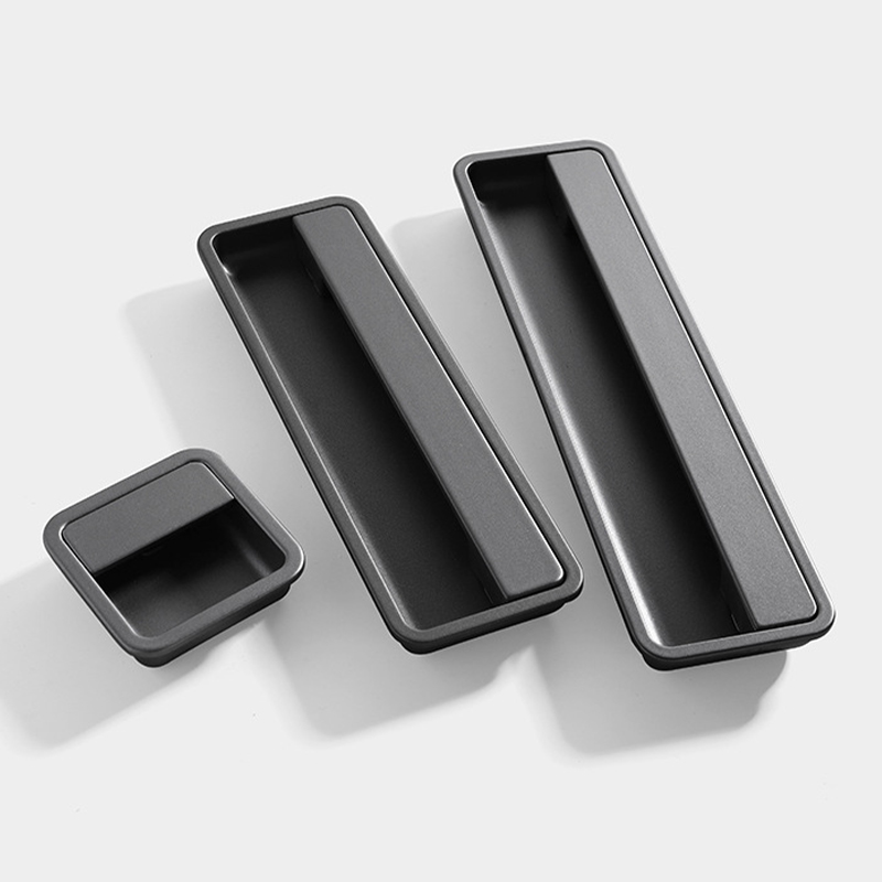 【SG】Embedded Handle Aluminum Alloy Invisible Cabinet Handle 130-195mm ...