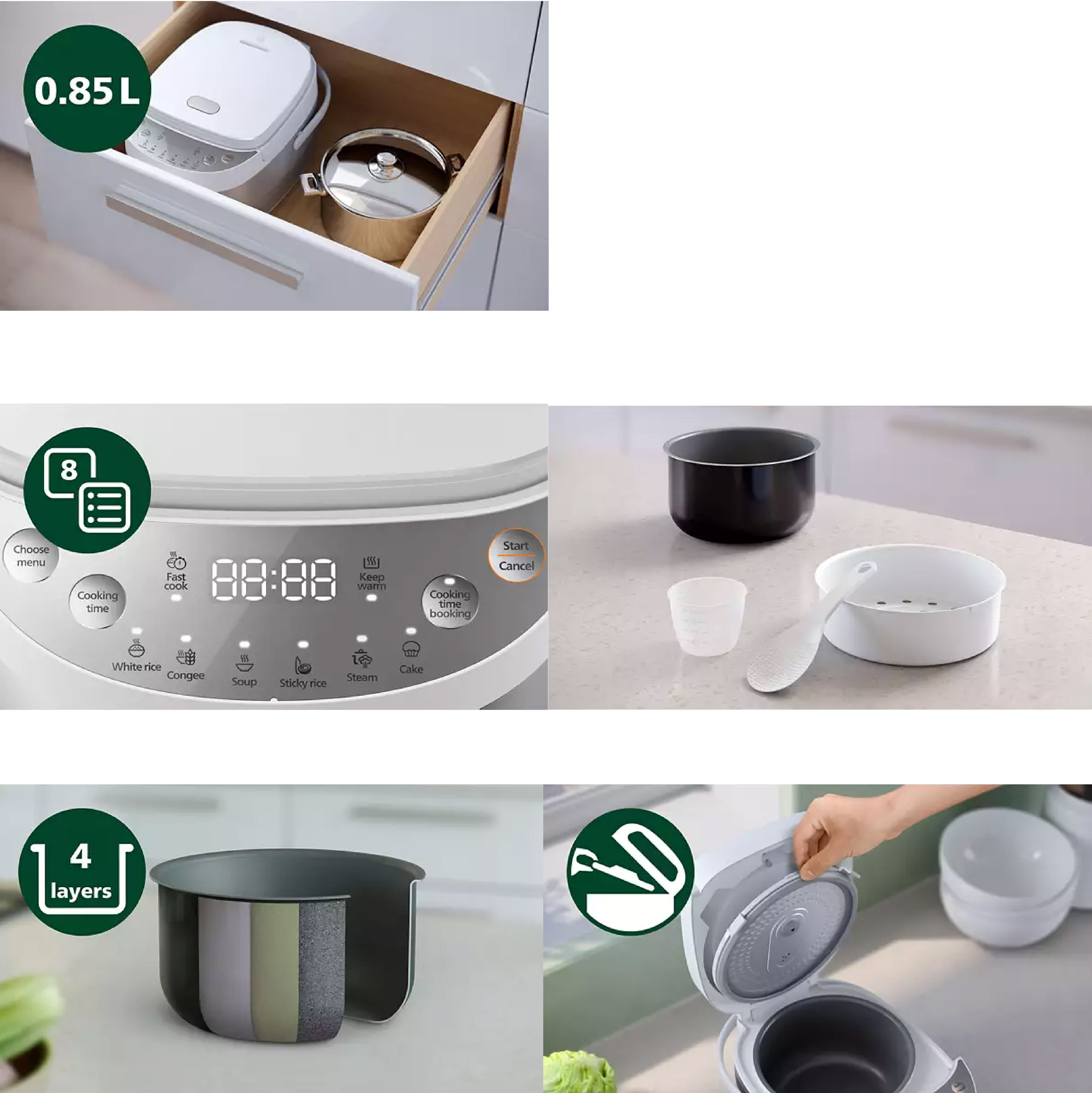 Philips Mini Rice Cooker 0.85L - HD3170/62 | Shopee Singapore