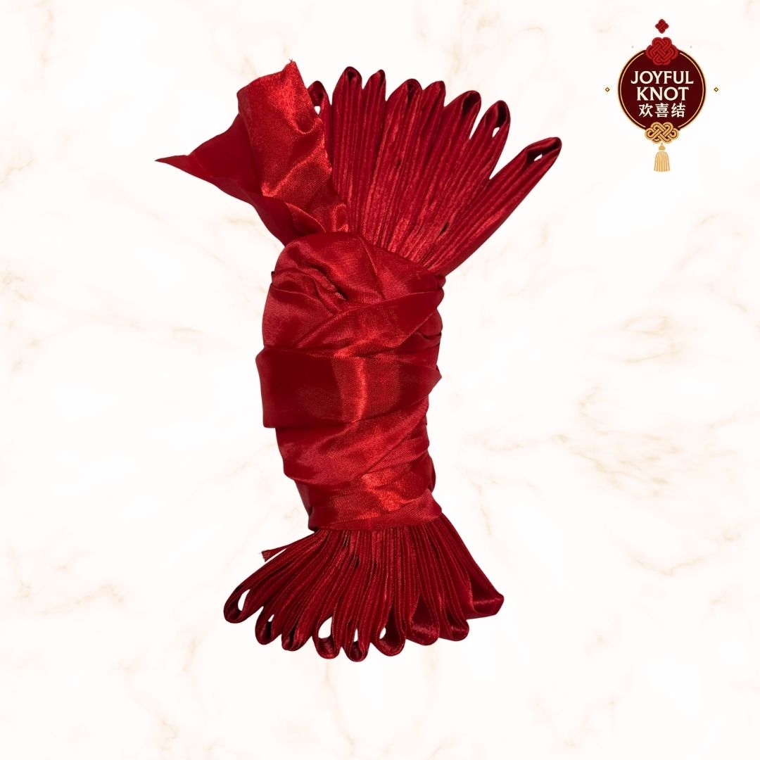 [SG READY STOCK] Chinese Wedding Red Flower Ball Red Cloth Ribbons for ...