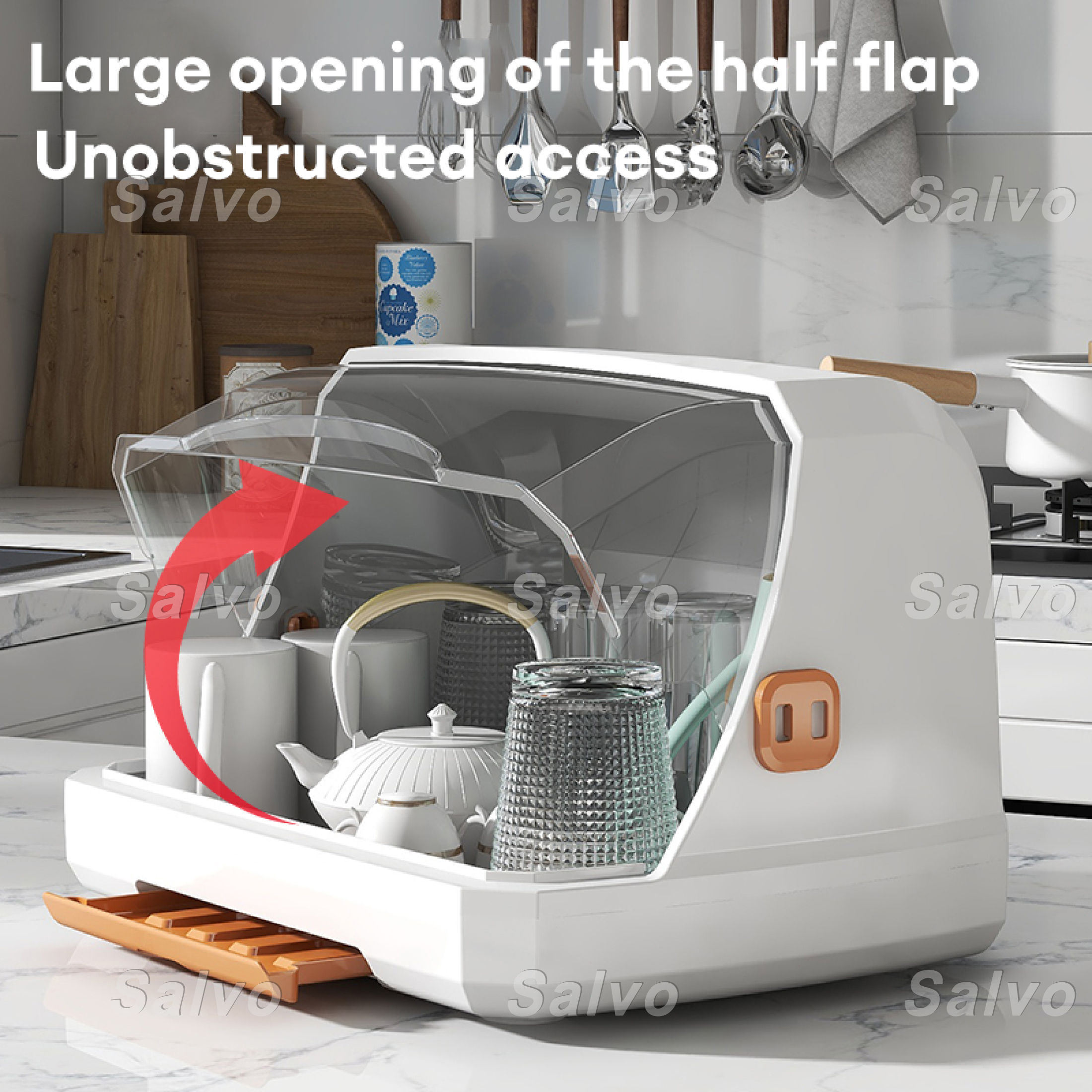 YOUNEED Cup Storage Box Dustproof Cup Holder With Cover Multifunction ...