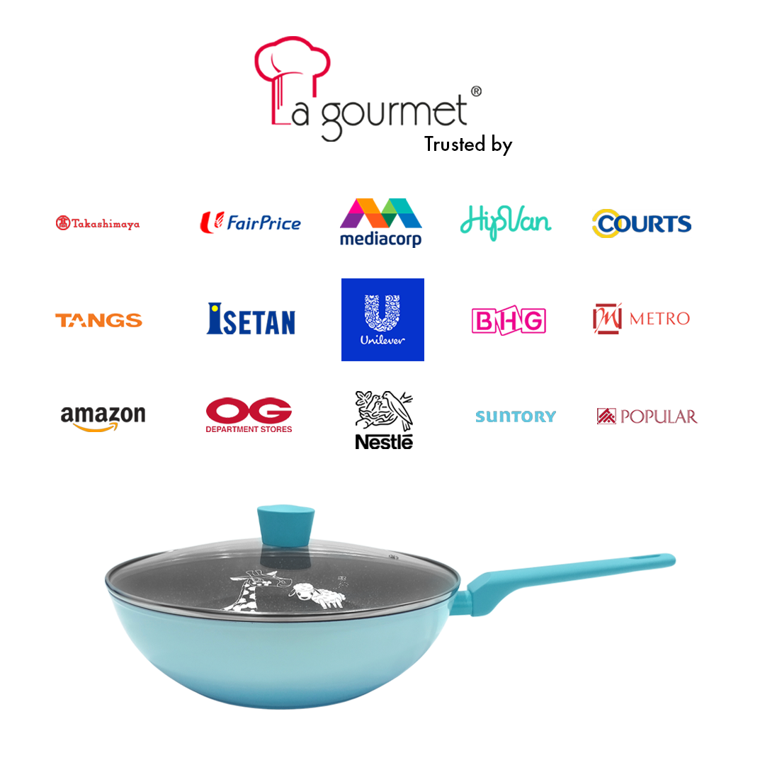 SHOGUN RAY OF HOPE 30CM WOK WITH GLASS LID | Shopee Singapore