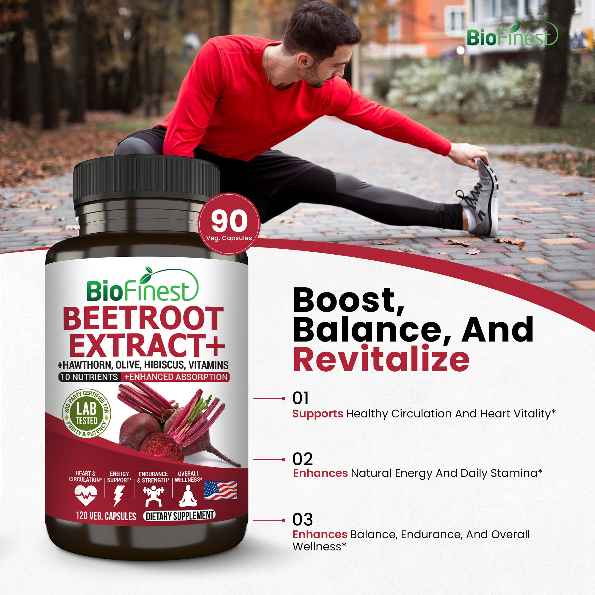 Biofinest Beetroot Extract+ Supplement - Beet Root Extract + Hawthorn ...