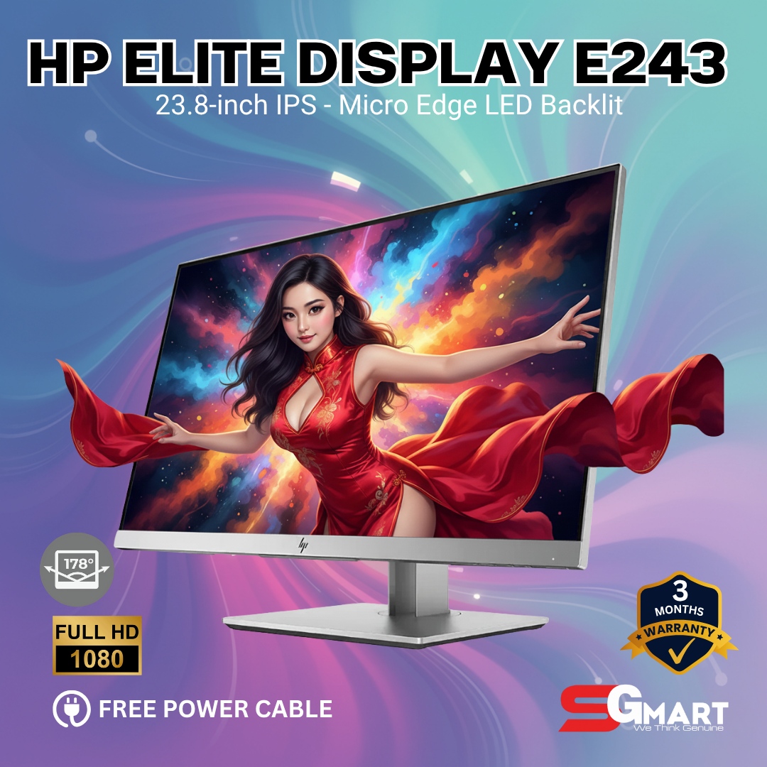 HP EliteDisplay E243 23.8-inch Full HD IPS Monitor – Refurbished ...