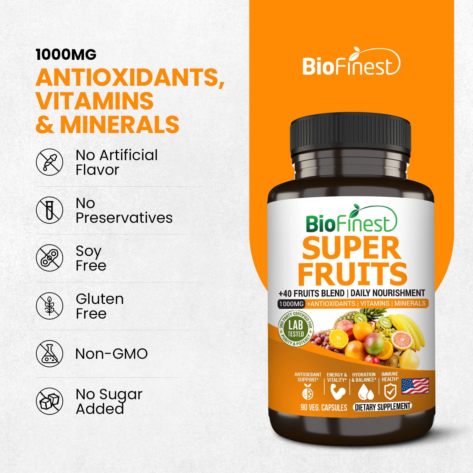 Biofinest Super Fruits - 40+ Superfood Berries Vitamin Mineral ...