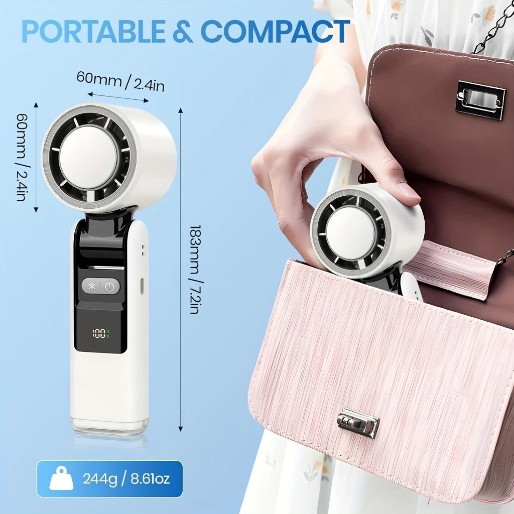 6000mAh Fan Rechargeable Strong100 Gear Wind Speed Electric Fan Digital ...