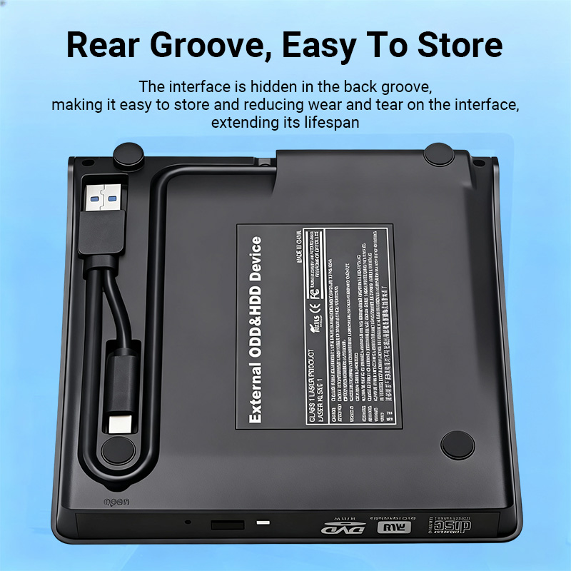 2 in 1 External CD DVD Drive USB Slim Portable External DVD Player ...