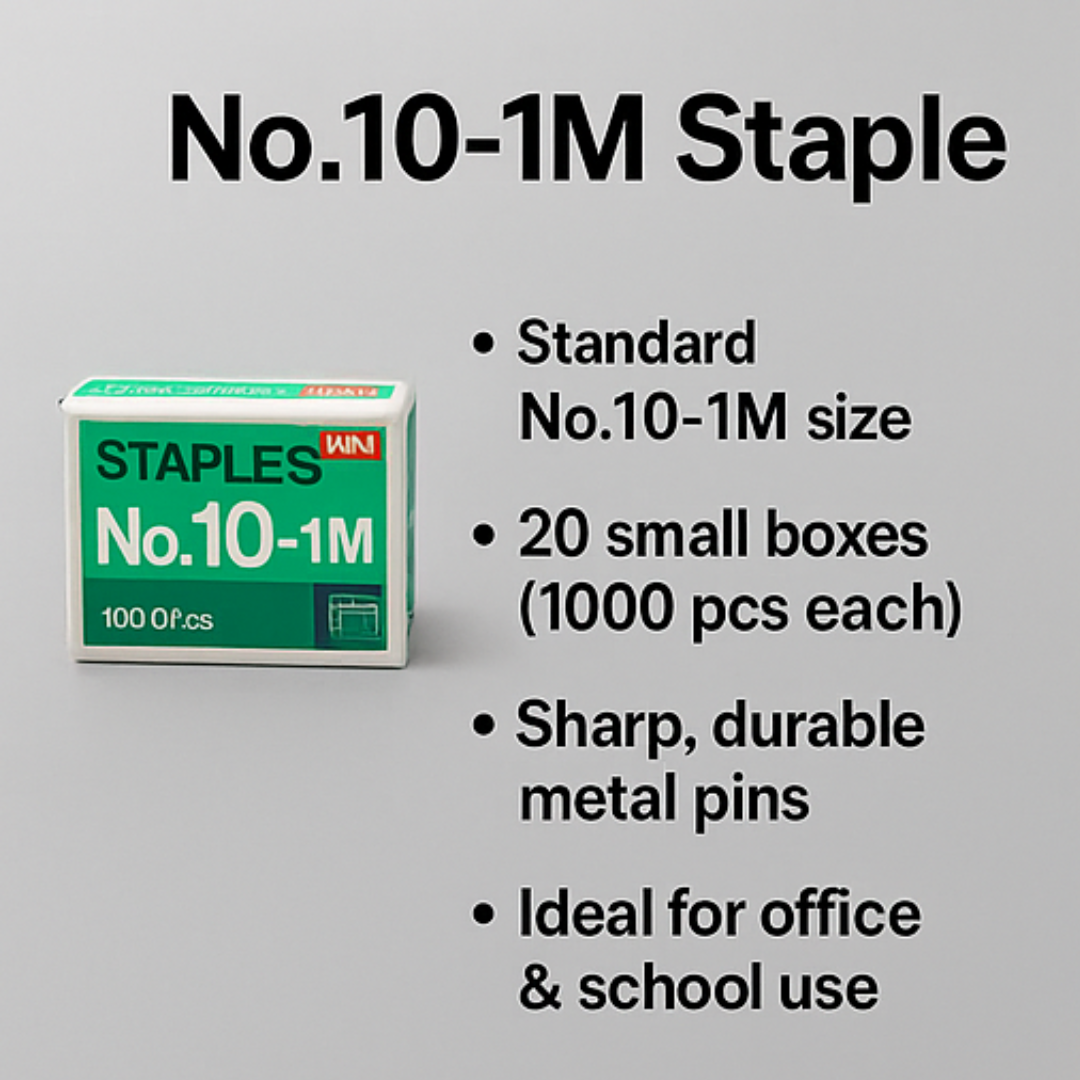 (DIYMONKEY) No.10-1M Staple Pins – 20 Small Boxes (1000pcs Each) Office ...