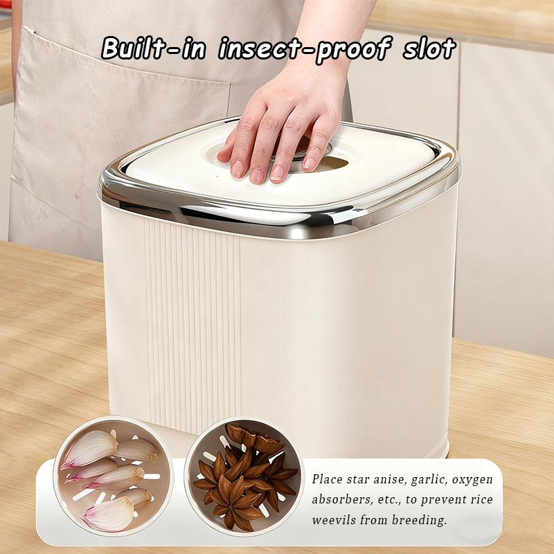 [SG]High End Rice Bucket Rice Storage Box Rice Container Rotating Grain ...