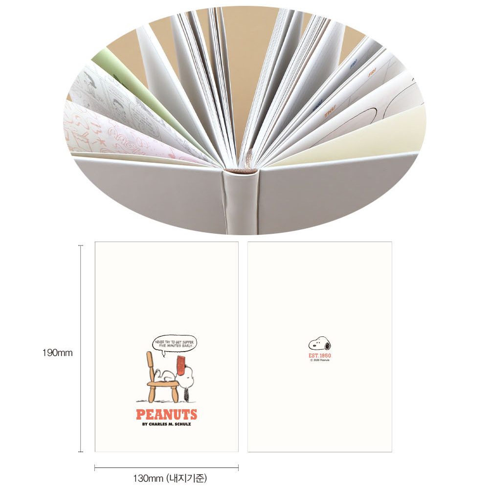 KOREA PEANUTS SNOOPY UNDATED DIARY - planner journal monthly scheduler ...