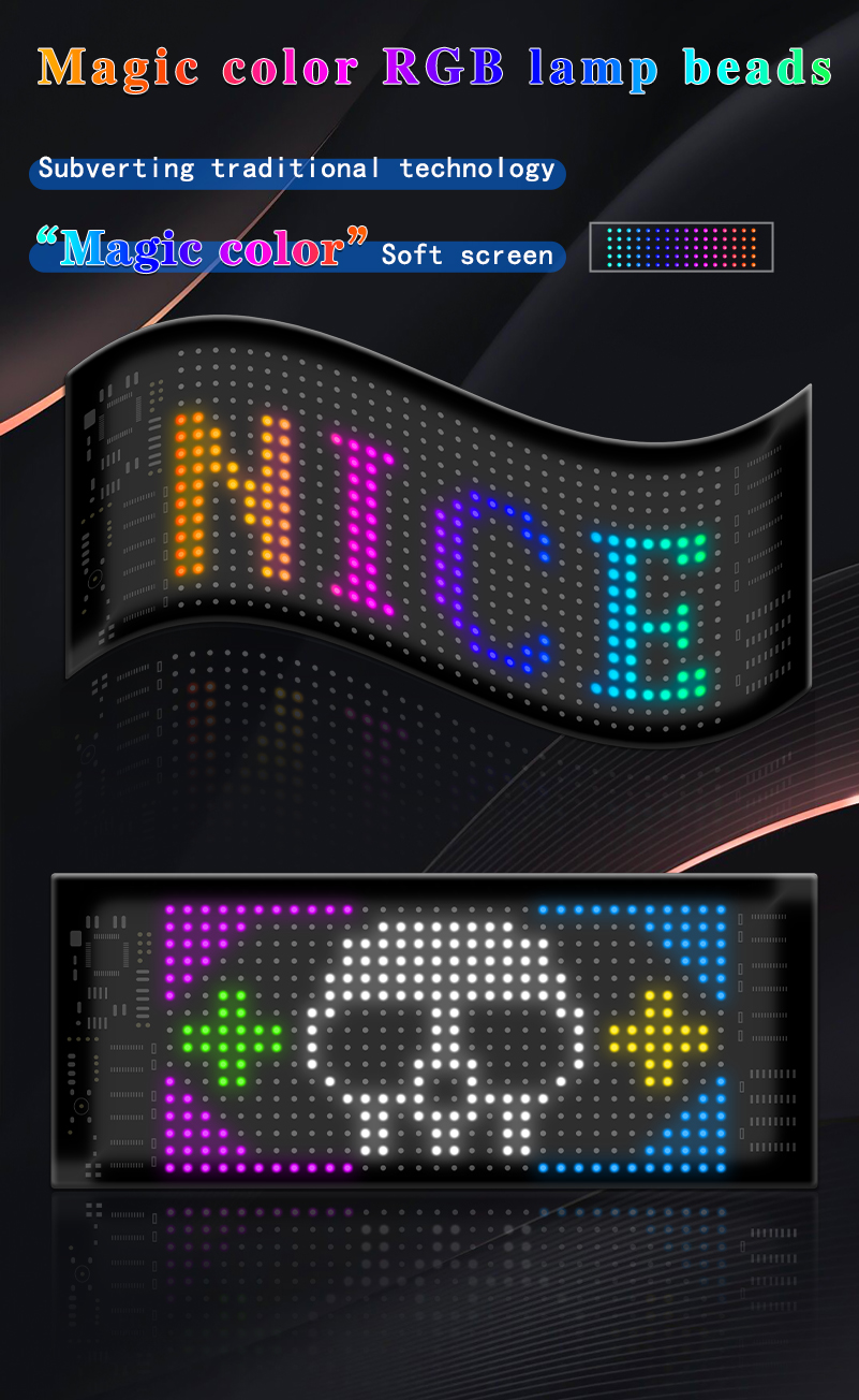 SMARTECK LED Matrix Panel RGB Pixel Display Module Flexible Soft Screen ...