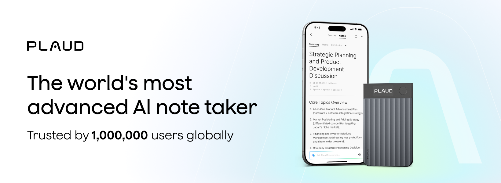 PLAUD Note Pro Smart AI Note Taker – Record, Transcribe, Summarize ...