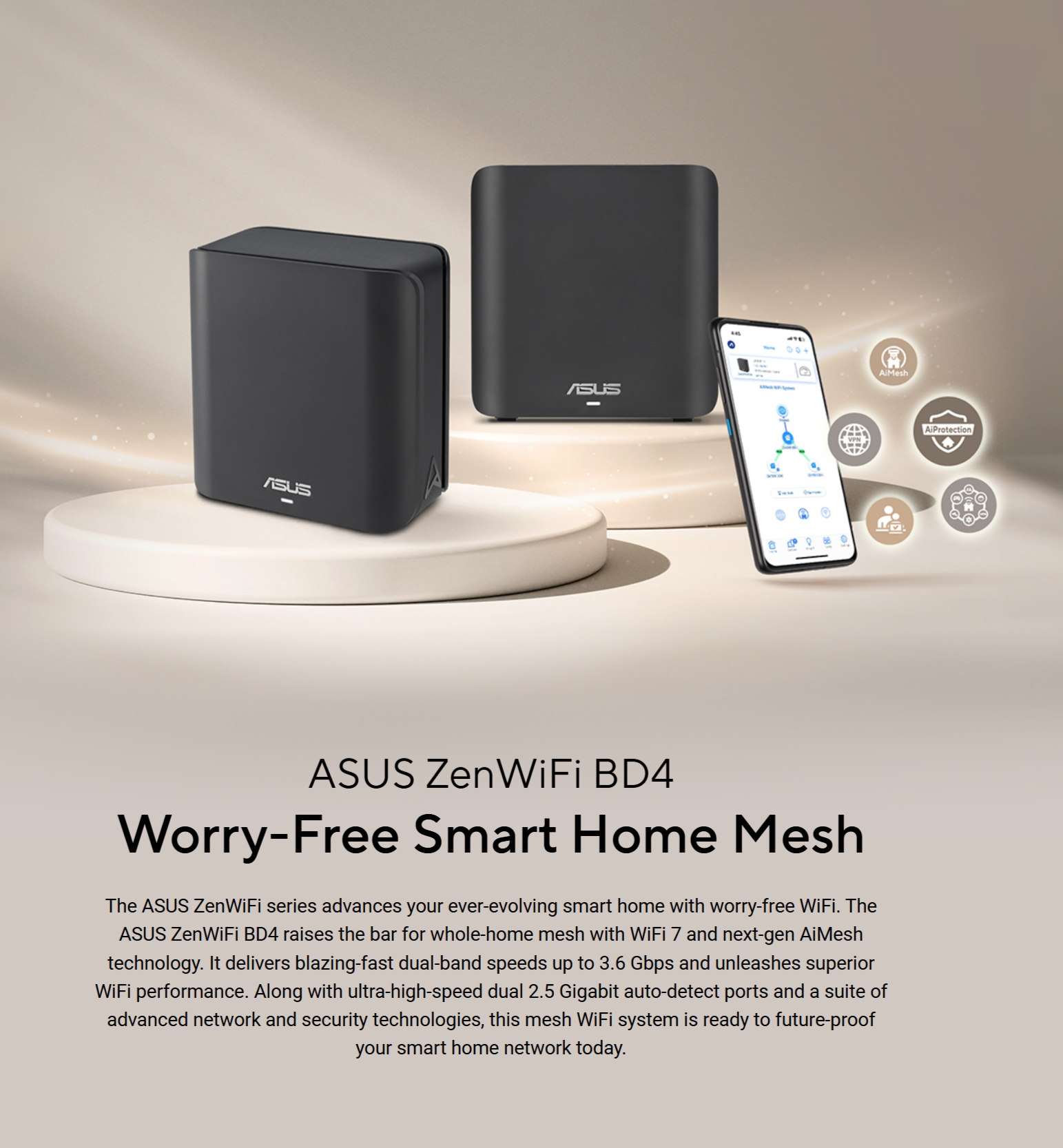ASUS ZenWiFi BD4 1-2-3 Pack Dual-band WiFi 7 Mesh | Shopee Singapore