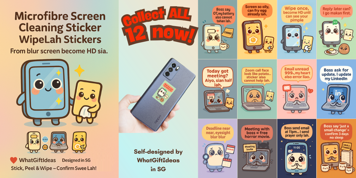 [SG Seller] Reusable Microfibre Screen Cleaning Sticker | Phone ...