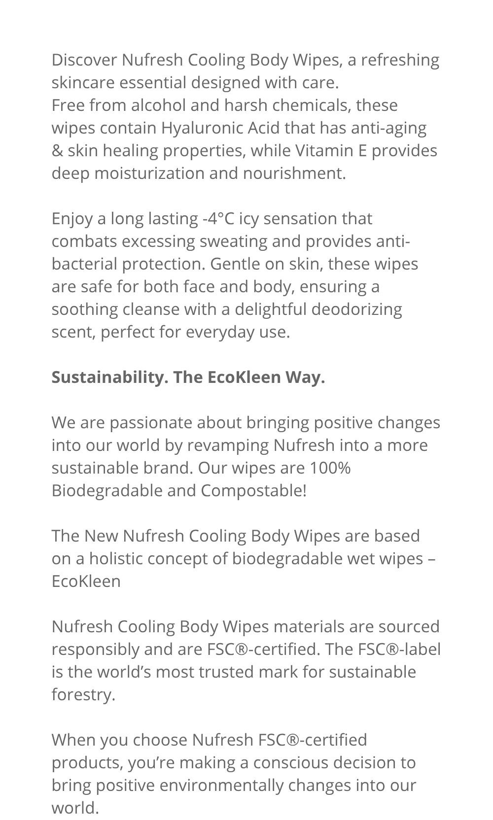 TTS - Nufresh Cooling Body Wipes (2 x 20s) | Shopee Singapore