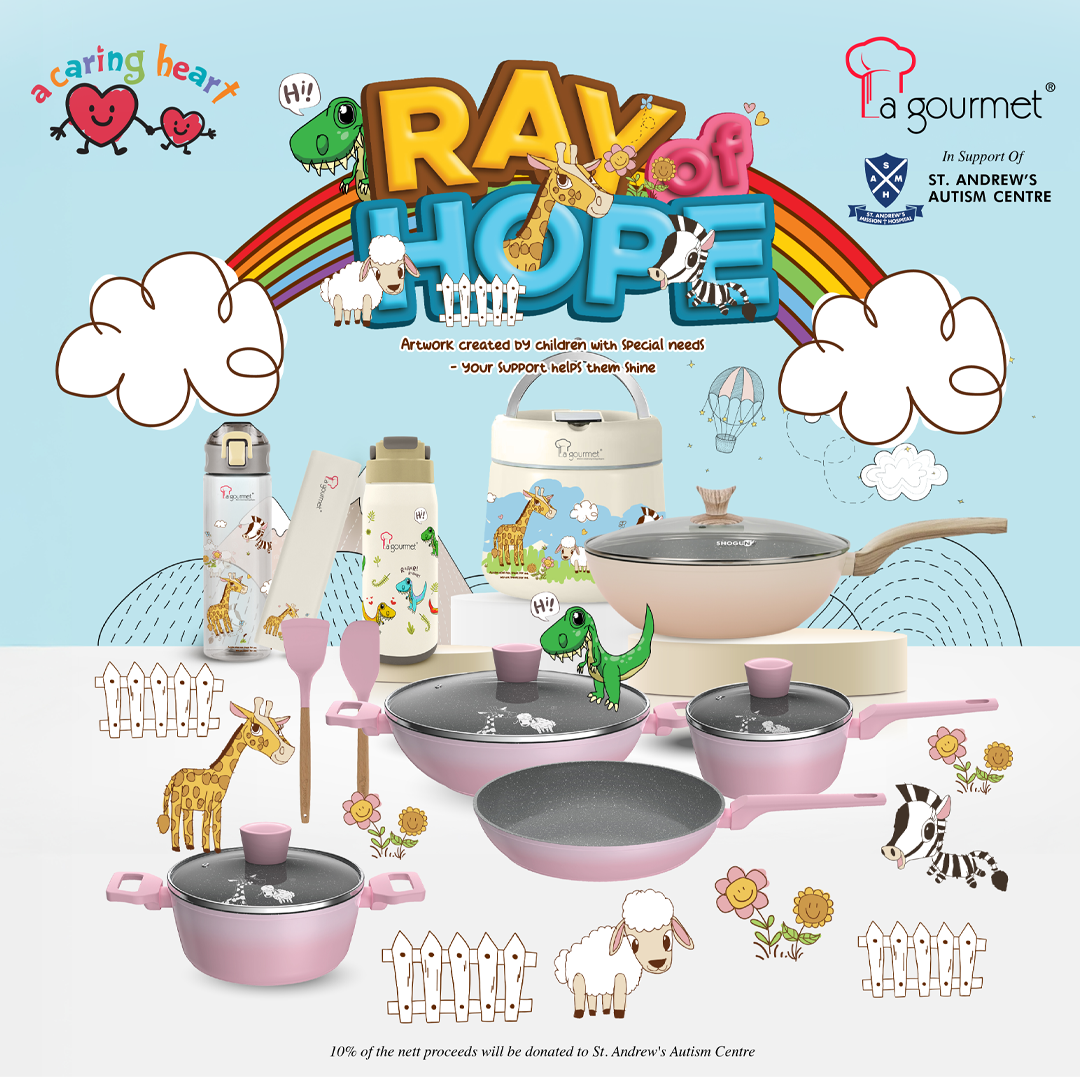 SHOGUN RAY OF HOPE 30CM WOK WITH GLASS LID | Shopee Singapore