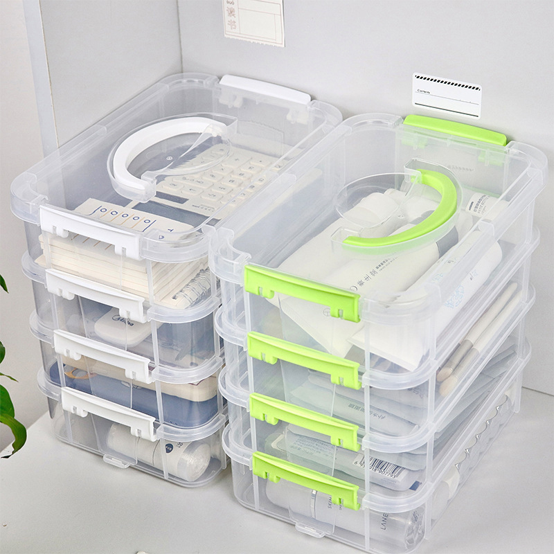 [SG] 4 Layers Transparent Stacking Storage Box Multi-Purpose Container ...