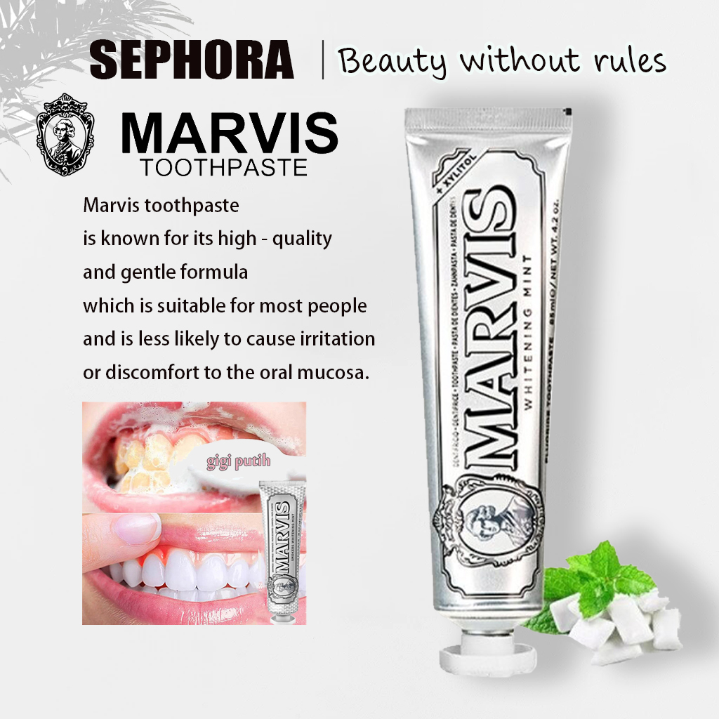 SG（Ready Stock)Marvis Toothpaste ITALY - Whitening Remove Tooth Stains ...