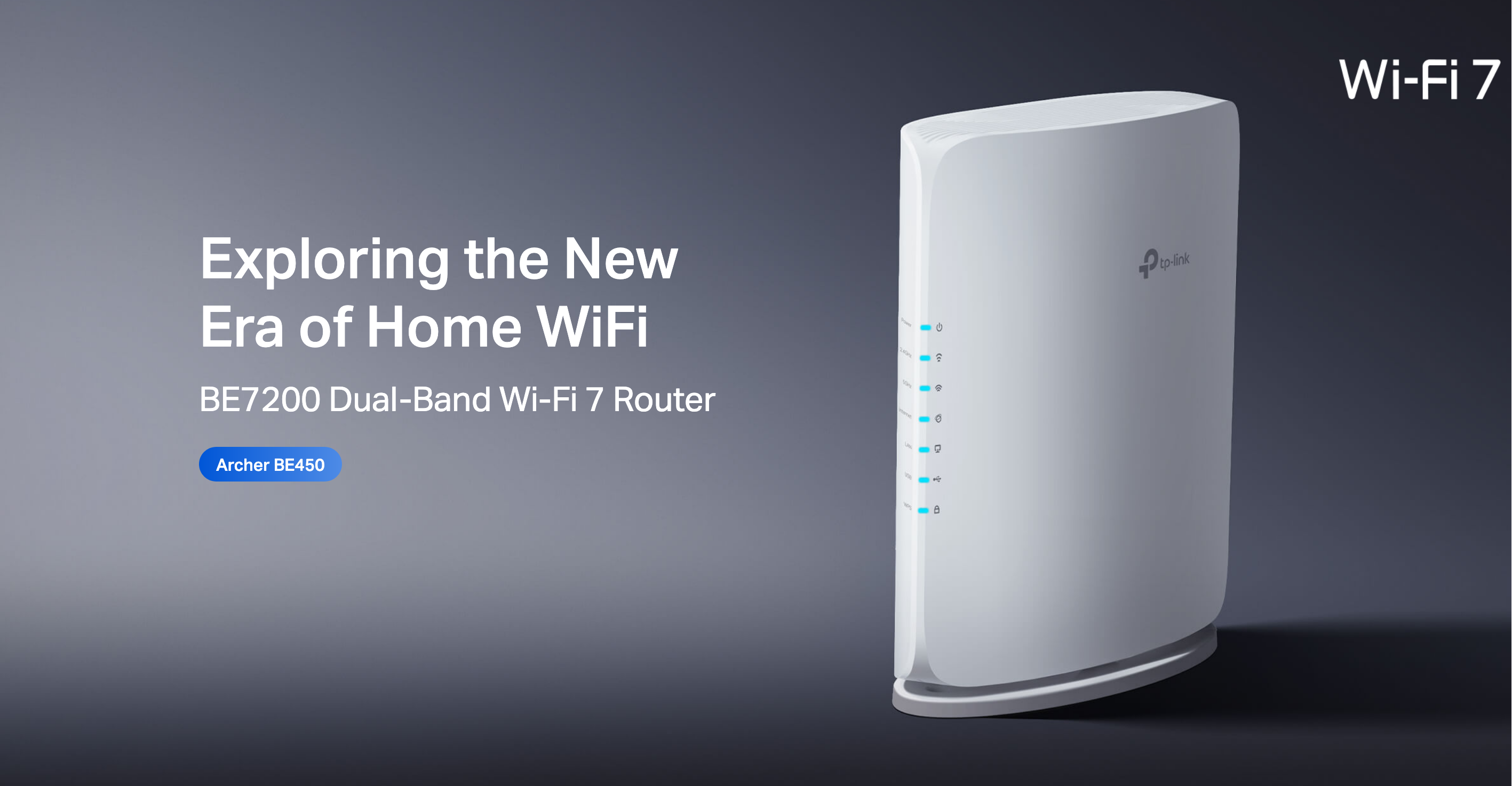 TP-Link Archer BE450 BE7200 Dual-Band Wi-Fi 7 Router with 10G/2.5G ...
