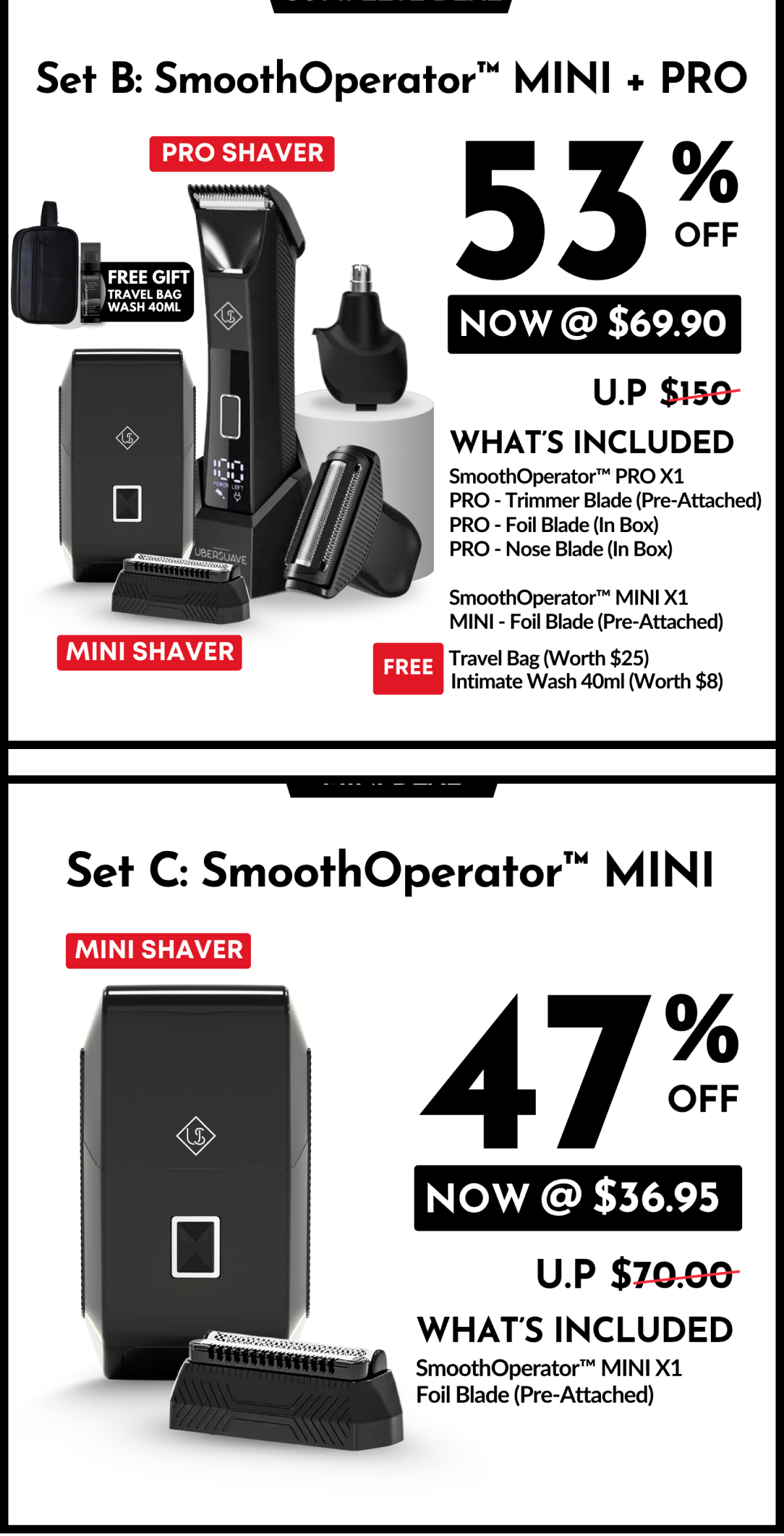 Ubersuave SmoothOperator PRO | All-In-One Face, Body & Groin Electric ...