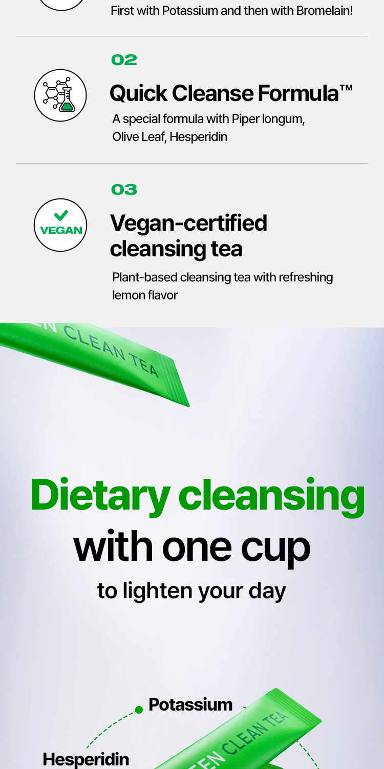 [VITALBEAUTIE] MetaGreen Clean Tea | Vegan-certified Detox Tea with ...