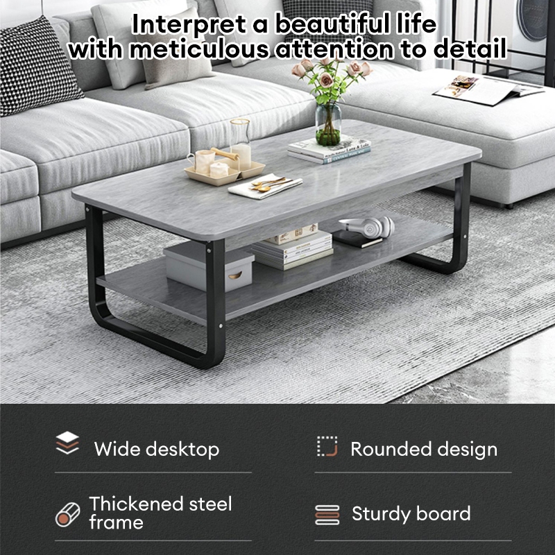 【LILI.SG】Coffee Table Imitation Marble Pattern Table Home Multi-level ...