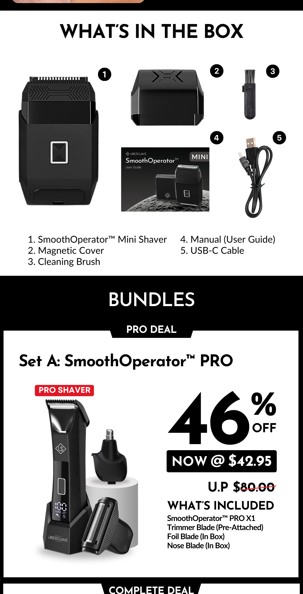Ubersuave SmoothOperator PRO | All-In-One Face, Body & Groin Electric ...