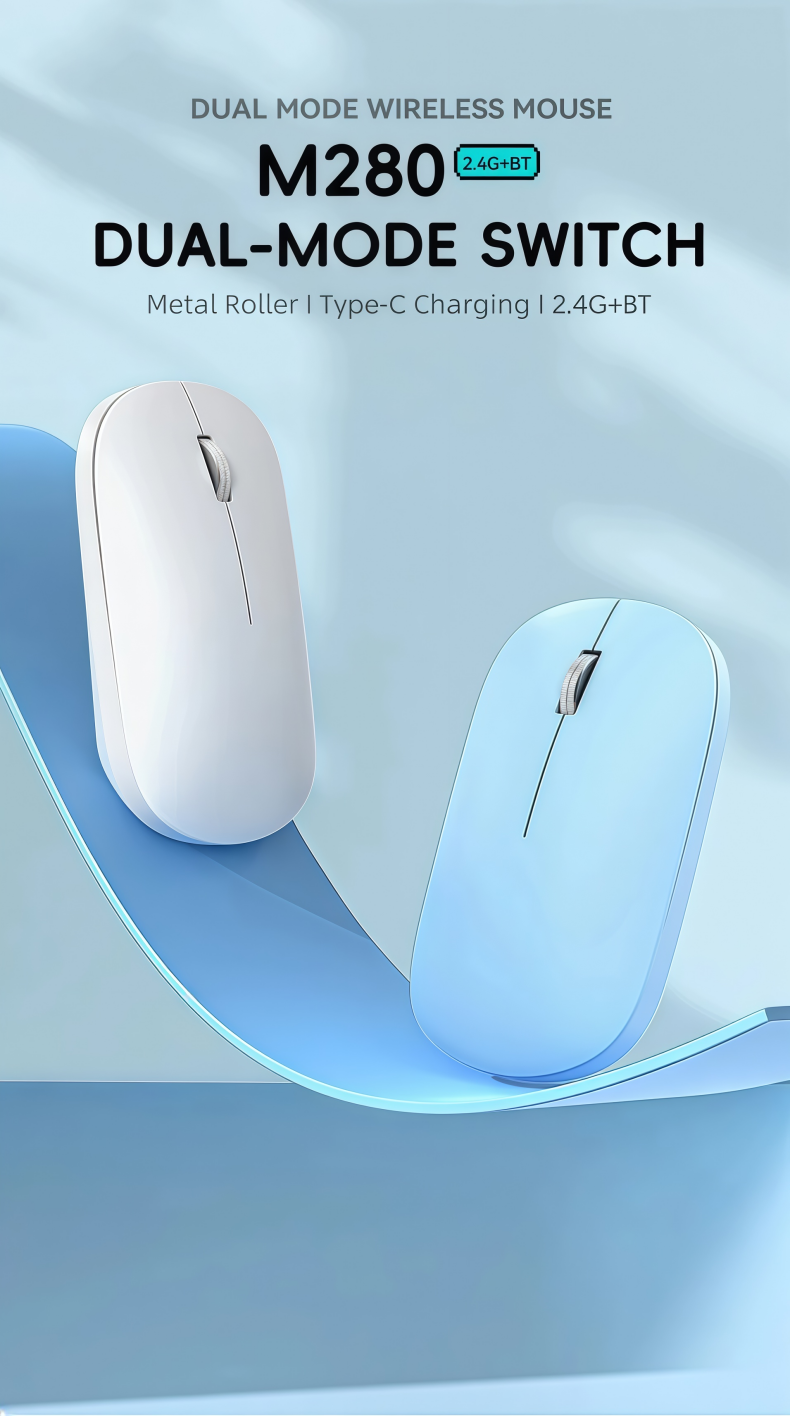 【SG Local Stock】Wireless Mouse Silent Click Dual Mode Bluetooth+2.4G ...