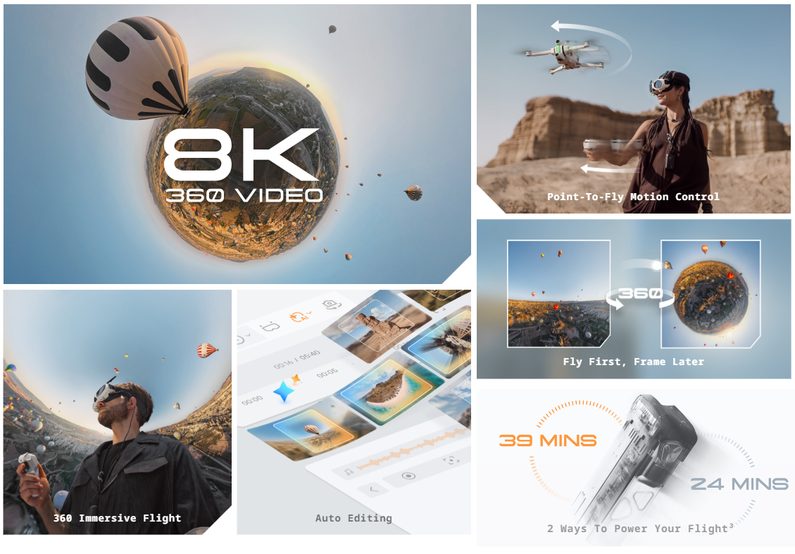 Insta360 Antigravity A1 - 360 Immersive Flight / AI-Powered Editing ...