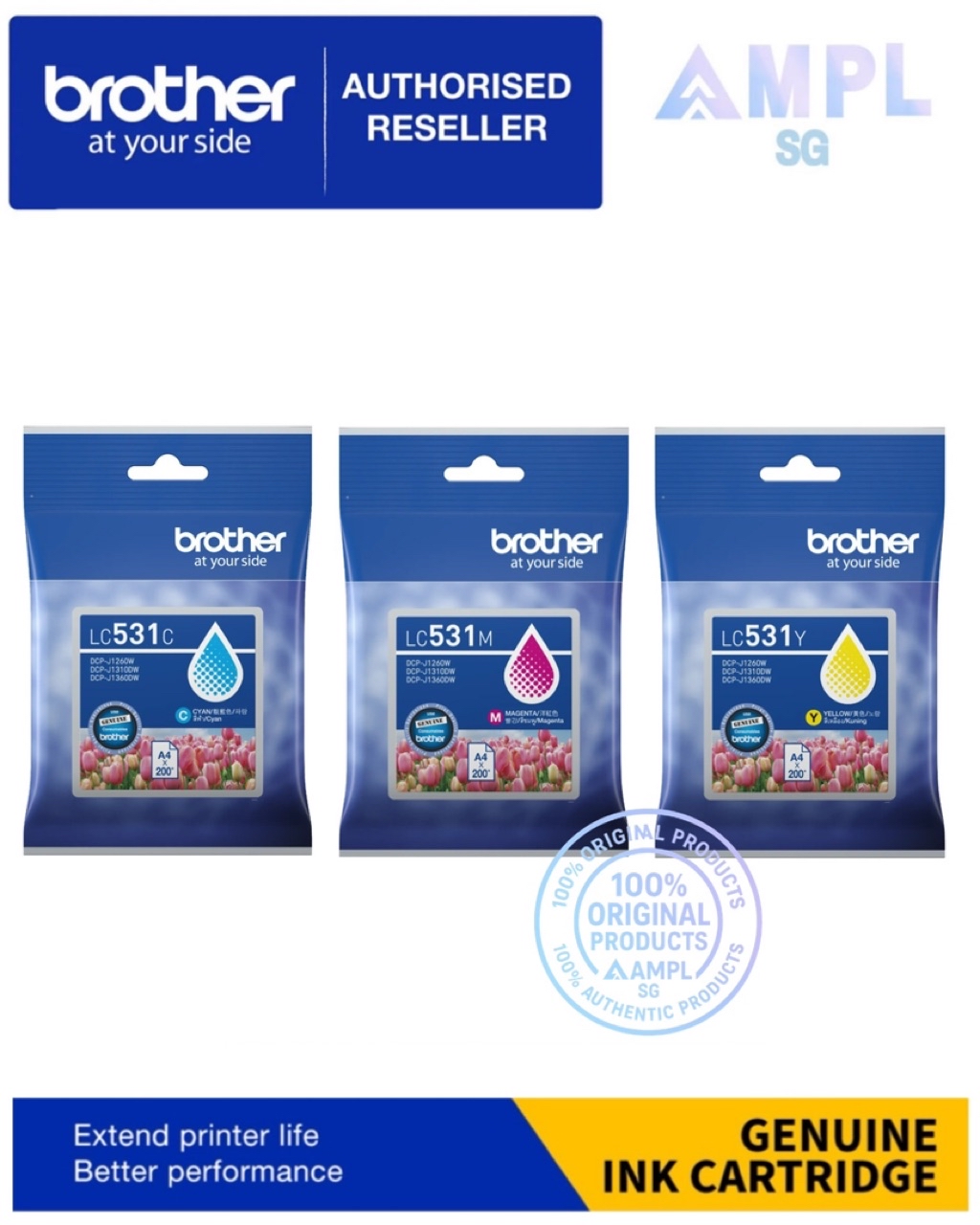 Genuine Brother LC531 LC531XL Original ink cartridge | LC531 Black ...