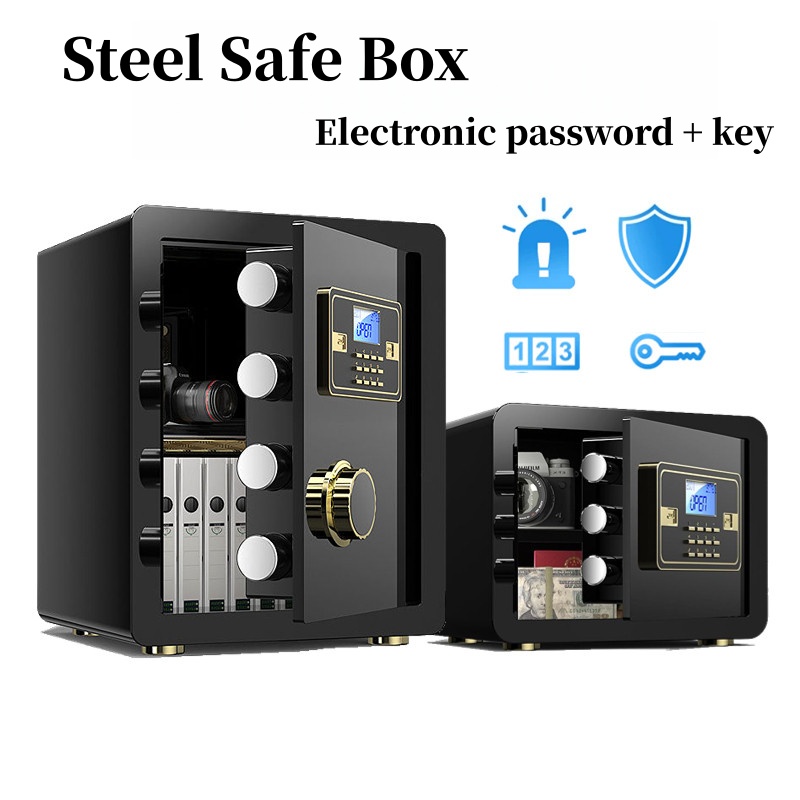 Fingerprint/Password+Key Safe Home Electronic Password Safe Anti-Theft ...