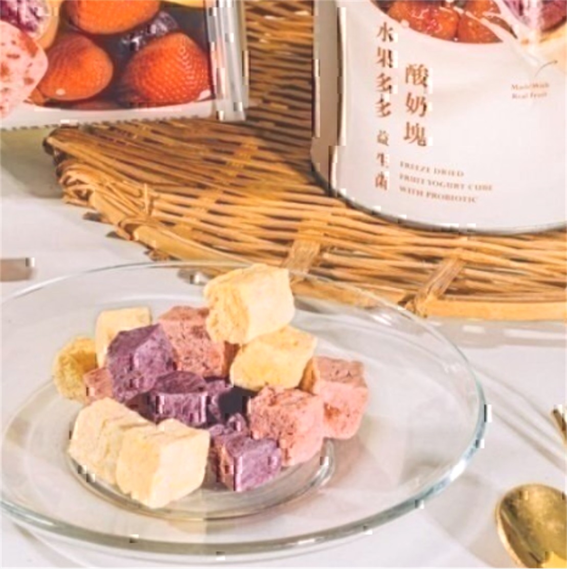 [Herbal Farmer] Freeze Dried Fruit Yogurt Cube with Probiotic Dry ...