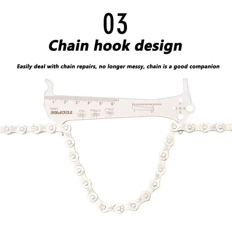 Bicycle Chain Wear Indicator Tool Stainless Steel Chain Stretch Checker ...