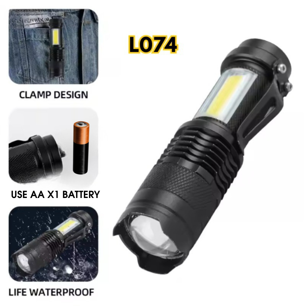 [SG SELLER] V2 LED Bright Flashlight Hand Torchlight Pocket ...