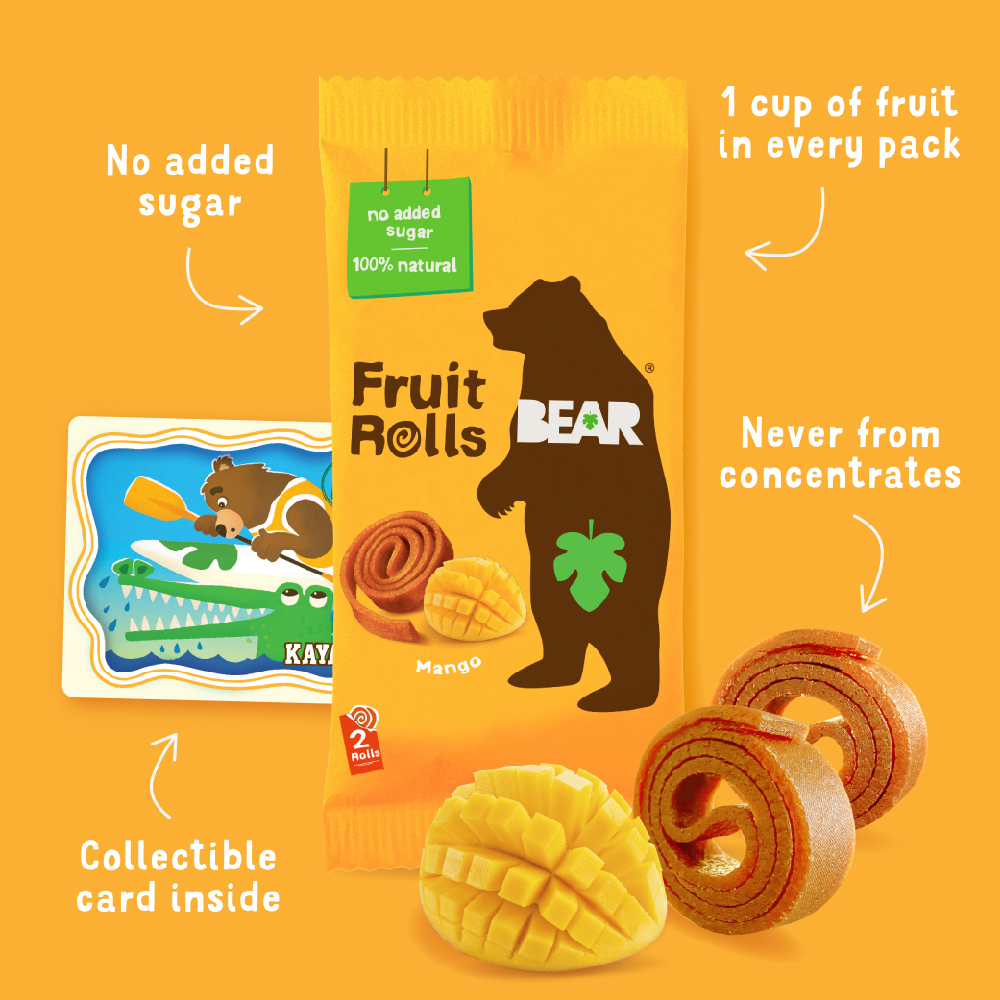 BEAR SNACKS Mango Fruit Rolls 5s (Expiry: Aug`2026) | Shopee Singapore