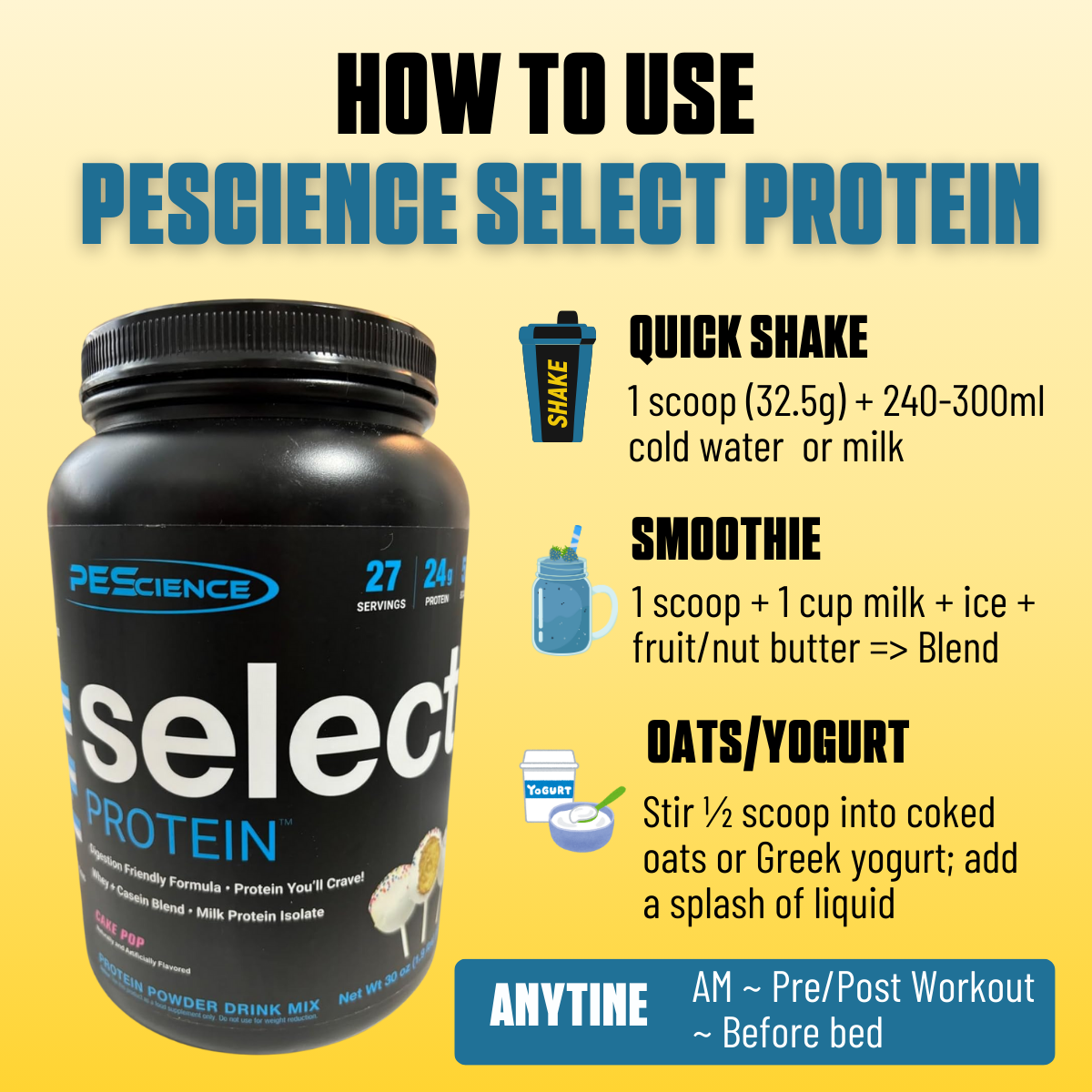 PEScience Select Protein Powder, Casein + Isolate Protein, Build and ...